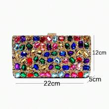 Luxury Rhinestone Bling Banquet Handbag Women's Cheongsam Bag Elegant Exquisite Diamond-Encrusted Purse Clutch Bag, Crossbody Bags For Women, Perfect For Party, Wedding, Prom, Dinner/Banquet