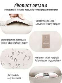 Travel Toiletry Bags Makeup Storage Bag Hanging Cosmetic Bag For Shower Room Accessories Portable Cosmetic Storage Bag Waterproof Makeup Bag For Bathroom Makeup Organizer Makeup Storage Cosmetics Bags Cosmetic Organizer Summer Travel Essentials Beach Travel Accessories Travel Must Haves Cruise Essentials School Supplies School Stuff Bridesmaid Gifts Vacation Holiday Back To School