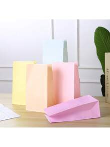 12/24 piezas Bolsas de papel para regalo con colores de macaron, bolsas de papel para dulces, snacks y manualidades para fiestas de cumpleaños, bodas, aniversarios con pegatinas