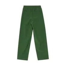 Puma Loose Retro Fashion Classic Button Design Pants, Unisex Color Block Straight Leg Sweatpants 62820476 - Army Green - View 2