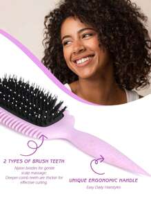 Cepillo para definir rizos | Cepillo para el cabello Pro Curl 2025 para rizos, ondas y bucles perfectamente definidos - Antiencrespamiento, deslizamiento suave, estilo de calidad de salón