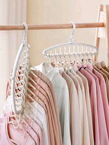 1pc 11-Hole Multi-Functional Seamless Clothes Hanger, Dorm & Home Use Magic Drying Rack, Bedroom Wardrobe Storage Organizer - Multicolor - View 4