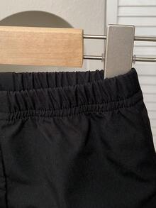 2 件套男婴夏季休闲时尚条纹领短袖上衣和百搭短裤，适合日常穿着、运动和上学 - 白色 - 查看 6