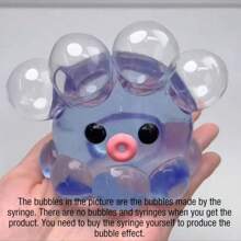 1PC Cute Stress Reducing Transparent Octopus Super Sticky Injectable Bubbles:(6cm/2.36) Portable Squeeze Toy, Perfect For Keeping At Your Desk And Relaxing On The Go, Tabas Squishy Toy For Teens 14+ | Fun And Tricky Sensory Play, Perfect For Christmas, Halloween And Birthday Gifts For Kids, Making It An Ideal Holiday Gift. Fidget Toys