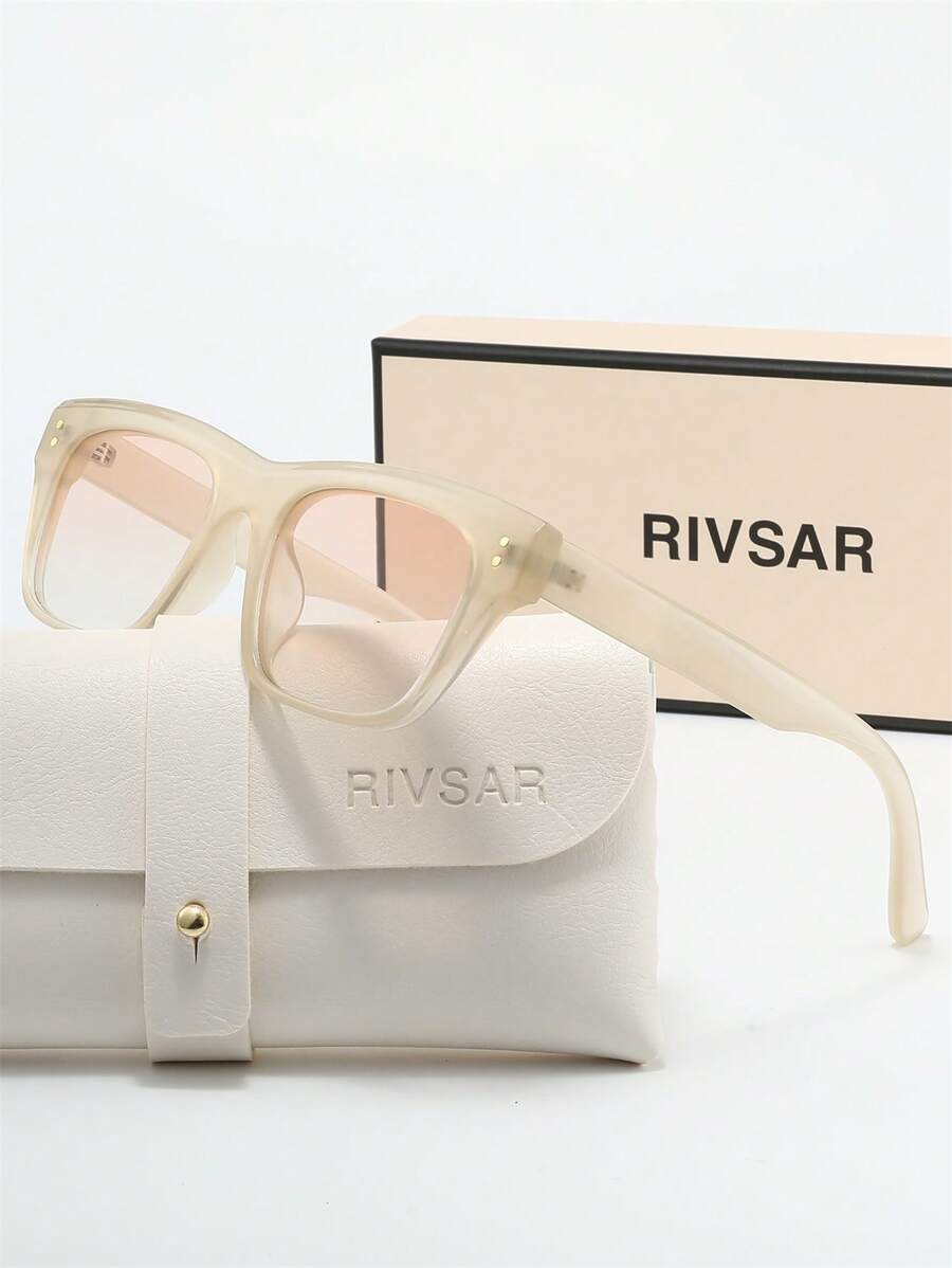 Óculos de Sol Femininos Polarizados Estilo Cat Eye Ombre da RIVSAR, Elegante para Uso Externo, Casual, Festa, Viagem, Feriados, Óculos de Sol Redondos Cat Eye, Presente de Marca Premium para Festivais, Ideal para o Dia dos Namorados, Natal, Halloween