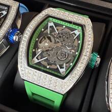 ONOLA ONOLA-3838F Men's Wine Barrel Shaped Hollow Tourbillon Series Mechanical Watch With Automatic Chain Winding And Sequin Decoration, Business And Leisure Style, Ideal Gift For Men