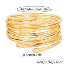 5PCS/10PCS Retro Boho Stackable Bracelets, Golden Cuff Bracelets For Women Men Daily Party Holiday Jewelry Gift