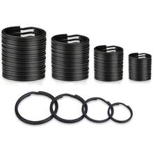 Hot Picks 40 Pack Black Key Ring Keychain Assorted In 4 Sizes Metal Round Split Key Chains Rings For Home Car Dog Tag Office Lanyards Keys Attachment