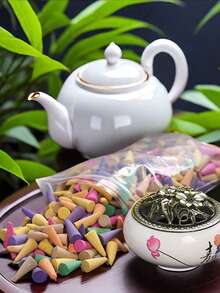 180/60 件家用宝塔形芳香香珠，天然香氛，适用于冥想、装饰、水疗、瑜伽、放松，多种香味，适用于客厅、卧室、浴室，持久除臭 - 20 件混合香味样品包可用