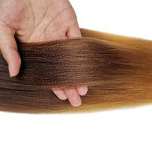 Ombre Pre Stretched Braiding Hair 30 Inch 8 Packs Synthetic Crochet Braids Hot Water Setting Professional Soft Texture Synthetic Hair Extensions 30 Inch 1B 27 - 1B/30/27(棕褐色至金色) - 查看 5