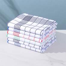 4/8 piezas Servilletas a cuadros rojos y azules estilo europeo, Toallas de cocina estilo Ins