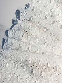 1 Size White Three-Dimensional Daisy Lace Clothing Accessory Fabric 33CM Embroidered Lace DIY Sewing Accessories