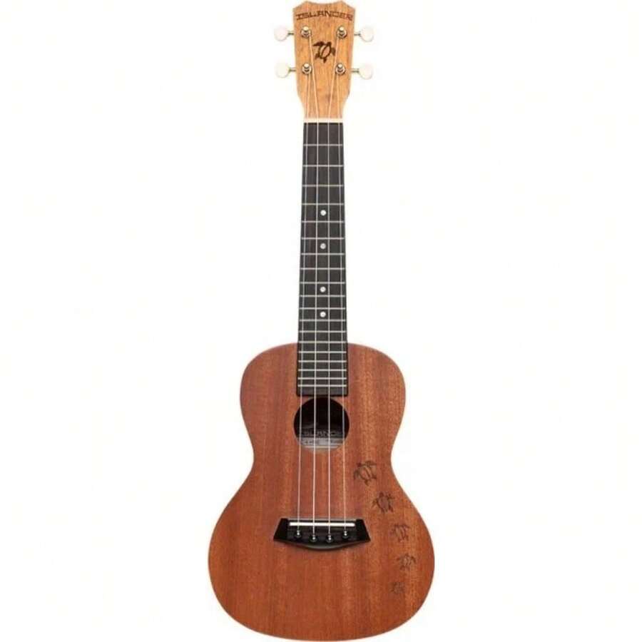 Traditional Concert Ukulele With Top And Honu Turtle Engraving - 1 - View 1