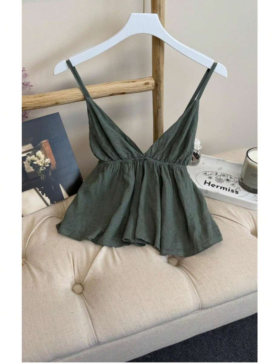 Women Tank Tops & Camis - xanh quân đội - Xem 1