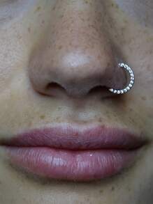 1 pièce G23 Titane Zircone cubique 16G Cartilage Nez Clou Perçage Boucle d'oreille en Spirale Pour Femmes