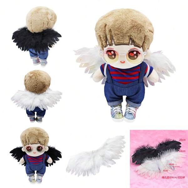 Bambola di cotone Labubula Mini Devil Wings per bambole 3/6 BJD