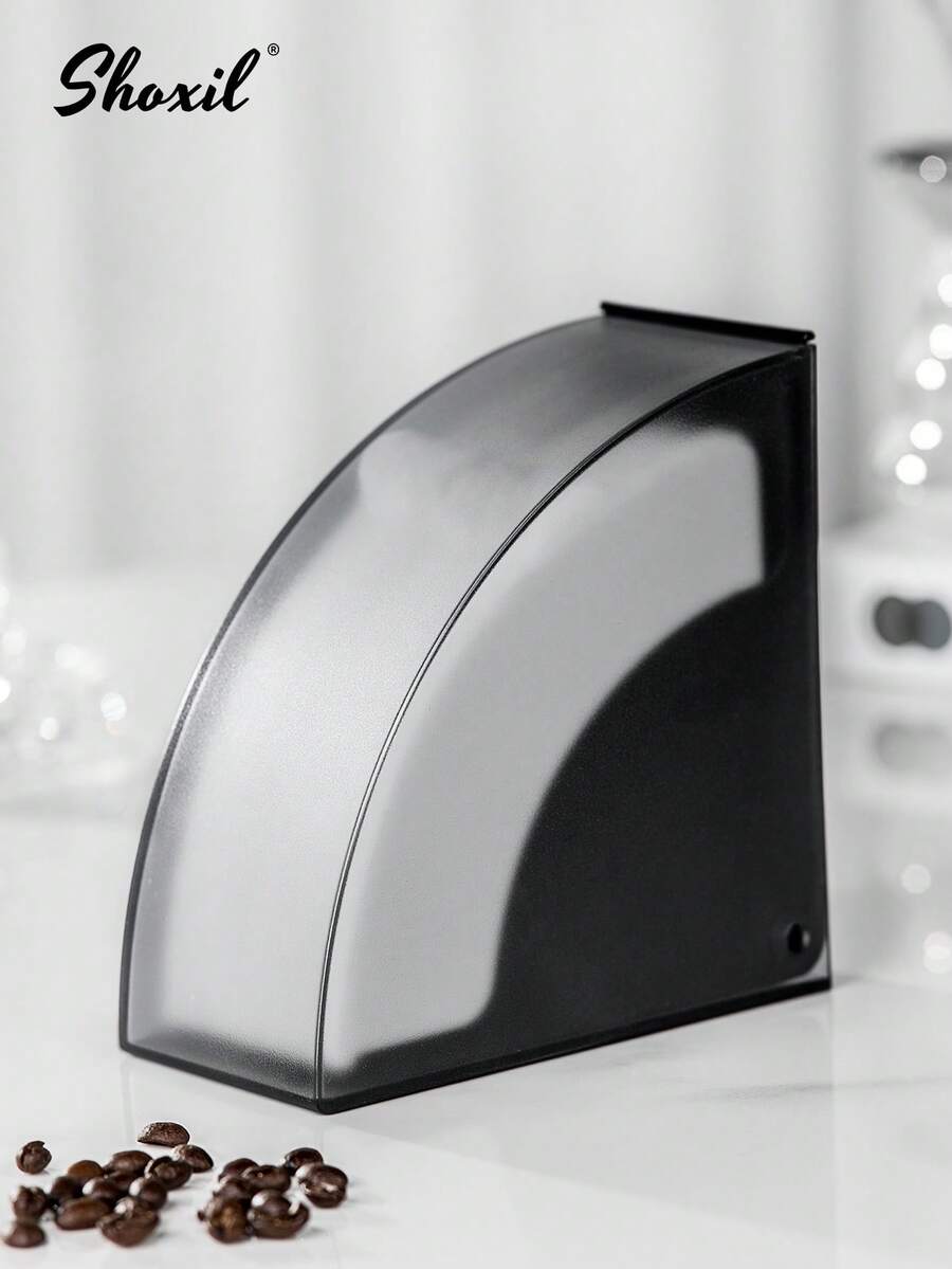 shoxil 1 个带防尘盖的咖啡滤纸架，咖啡过滤器储存容器，滤纸盒，容量为 150 个锥体或过滤器 - 濾紙盒 - 查看 1