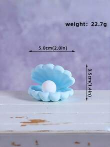 1pc Ocean Theme Cake Topper Mermaid Tail Doll, Sea Coral Shell Star Decor, Kids Birthday Party Cake Decoration For Boys/Girls