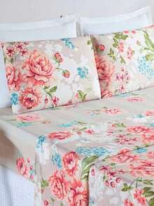 3 Piece King/Queen/Double/Single Bed Set Bouti Fitted Sheet With Elastic All Around And Pillowcases - Fresh - View 2