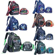 Mochilas fofas para meninos, mochilas escolares para meninos de 8 a 10 anos com lancheira, conjunto de mochilas infantis, mochila de viagem para pré-escola, jardim de infância, alunos do ensino fundamental, mochila para material escolar - Mochila escolar masculina 176 - Ver 1