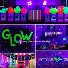 6 Packs Neon Glow Tape 6 Colors Waterproof UV Reactive Fluorescent Stickers For Stage Decor Stairs Crafts Reflective Warning Tape Perfect For Halloween Parties 196.85in X 15mm Wall Stickers Room Decor Wall Decor Wall Sticker Personalised Stickers Halloween Decor Home Decor Fall Decor