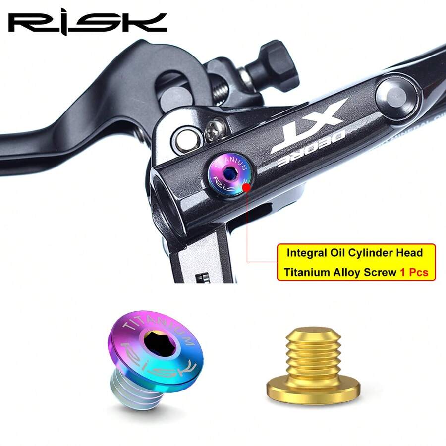 Risk Cycling Titanium Alloy Screws For Brake Cylinder Heads Of Mountain Bikes, Integral And Split Oil Chamber Cover Screws, SLX/XT/XTR Fixed Titanium Screws