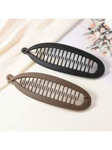 1/2 Packs New Large Hair Volume Simple And Versatile Valentine's Day Banana Clip Ponytail Clip French Elegant High Halloween Skull Top Hairpin Twist Hairpin