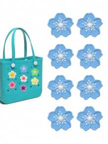 16pcs/8pcs/4pcs/1pc 7-Color Begonia Flower DIY Bag Decor, Bag Accessories, Begonia Flower Decor