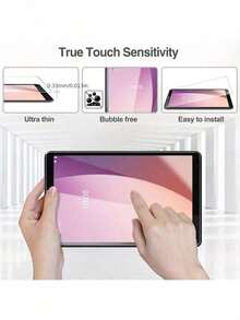 3 片透明高清平面钢化膜适用于华为平板电脑 V8 PRO /X8 PRO/PAD8/PAD9/X8 /X8A/X8 LITE/PADX9/X9A/MATEPAD 11/MATEPAD T10/Honor PadV8 系列型号，易于安装，高清透明，防刮耐磨，防摔钢化玻璃屏幕保护膜 - 透明 3PCS - 查看 5