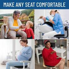 Doctor Recommended Foam Cushion Office Chairs & Car - Ergonomic Office Desk Accessories - Cushions Tailbone Pain Relief, Sciatica (Black Upgraded, Large) - 03. 黑色冷卻凝膠 - 查看 6
