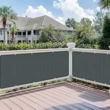 Polyester Privacy Fence For Balcony - Waterproof UV Resistant Outdoor Screen, - Dark Grey - View 8