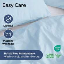 Cover Queen Size Set - Extra Soft Queen Size Duvet Cover 90 X 90 With 2 Pillow Shams - Hotel Luxury Easy Care And Fade Free W/ Zipper Closures & Ties - Breathable Bedding Set (Light Sage Green) - 20 - 淡藍色(無被子) - 查看 6