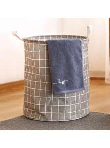 1pc Round Dirty Clothes Basket, Laundry Basket, Portable Dirty Clothes Basket, Storage Bin