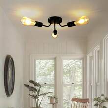 Nordic Style Ceiling Light, Simplistic Bedroom/Dining Room/Study Iron Art Pendant Lamp, Bulbs Not Included