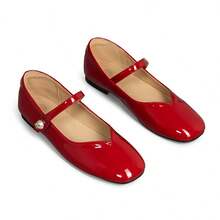 1 Paar elegante & modische unisex grundlegende Perlen Mary Jane Flats, vielseitig einsetzbar für Pendeln, Party, Büro, Lässig Tragen, Frühling/Sommer