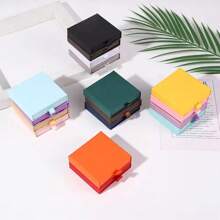 1 pieza Caja de joyas personalizada con logotipo, caja de joyas de viaje pequeña, caja de regalo personalizada para empresa, caja de almacenamiento de joyas con cajón de unicolor, caja expositora de joyas