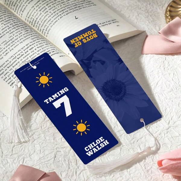 2 marcadores de página impressos em PET, requintados, à prova d'água e duráveis, design de padrão exclusivo para adicionar diversão à leitura, presente perfeito para família e amigos (borlas de cores aleatórias), material escolar, volta às aulas