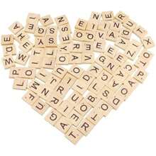 200 X Wooden Letters, Wooden Scrabble Letters, Wooden Letters, Mobile Letters, Letter Tiles A To Z, For Crafts, Study, Spelling, Gift, 20 X 18 X 4 Mm