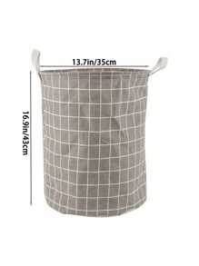 1pc Round Dirty Clothes Basket, Laundry Basket, Portable Dirty Clothes Basket, Storage Bin