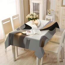 1 / 20 piezas Mantel moderno de lujo, mantel con diseño de rayas de múltiples colores, cubierta de mesa rectangular de poliéster, lavable a máquina, perfecto para decoración de primavera y verano, fiestas, cocina y uso al aire libre - regalo ideal para inauguración de casa y días festivos