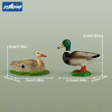 Realistic Farm Animal Figurines Toys Set, Plastic Learning Educational Playset Animal Themed Party Supplies For Easter Egg Birthday Christmas,Farm World - Pig, Goose, Chicken, Duck, Dairy Cow, Donkey, Water Buffalo, Sheep, Rabbit, Dog, Cat, Parrot Farm Animal Toys For Kids Girls Boys Ages 3+