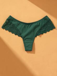 VKME 4 pezzi Slip con pizzo in stile romantico francese, a vita bassa