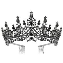 تيجان أميرة بلون أحمر مرصعة بالكريستال لعيد ميلاد المرأة ، شريط رأس أميرة ، أكسسوارات شعر أنيقة للحفلات ، هدية عيد ميلاد لأم