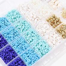 1 Set de kit de manualidades de pulsera con cuentas de temática oceánica, suministros para hacer pulseras de la amistad de vacaciones de verano que incluye cuentas de arcilla, artesanía de joyería DIY, regalo para vacaciones
