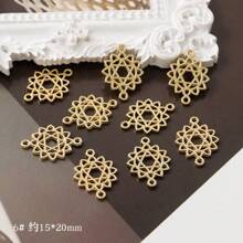 5/10 peças Conector Pingente de Brinco em Forma de Estrela, Círculo, Borboleta, Flor, Estilo Barroco em Liga de Zinco, Suprimentos de Artesanato DIY