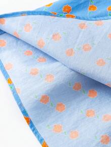 mini bala Đầm hai dây in họa tiết ruffle cho bé gái - tông màu xanh đỏ - Xem 8