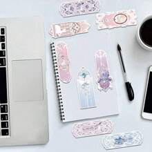 Set de 5/10/15/20/30 Marcapáginas con diseño de castillo de princesa al azar, románticos marcapáginas de papel con dibujos animados decorativos para la lectura