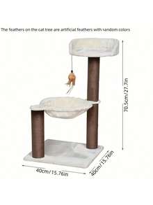 1PC The Multi-Level Cat Tree Tower Provides You With A Super Comfortable Habitat For You To Choose From, With Comfortable Resting Areas, Indoor Cat Scratching Boards, Self Grooming Options, Interactive Hanging Balls, Cat Climbing Frames, Cat Uncles, Multi-Level Cat Rooms, And Cat Nests, Perfect For Cats.