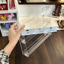 Estantería para pared de acrílico transparente multicapa - Organizador claro para cosméticos, cuidado de la piel, sombras de ojos y mascarillas faciales - Diseño ahorra espacio con varios compartimentos para cosméticos y artículos de belleza esenciales, instalación sin taladrar, organizador de cosméticos práctico - Multicolor - Ver 4