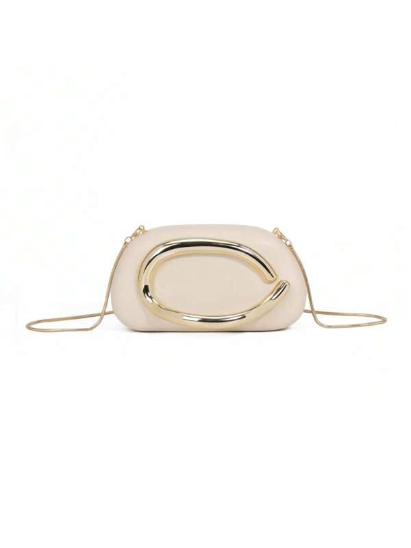 Clutch Box Bag Decorativa de Metal Vintage, Nova Bolsa de Festa de Casamento para Noiva em Bordô, Bolsa Transversal de Ombro com Corrente para Mulheres e Adolescentes, Perfeita para Escritório, Faculdade, Trabalho, Negócios, Deslocamentos, Ao Ar Livre, Viagens, Festas, Casamentos, Bailes de Formatura, Jantares